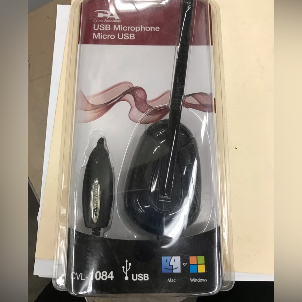 NEW Cyber Acoustics CVL-1084 Desktop Microphone